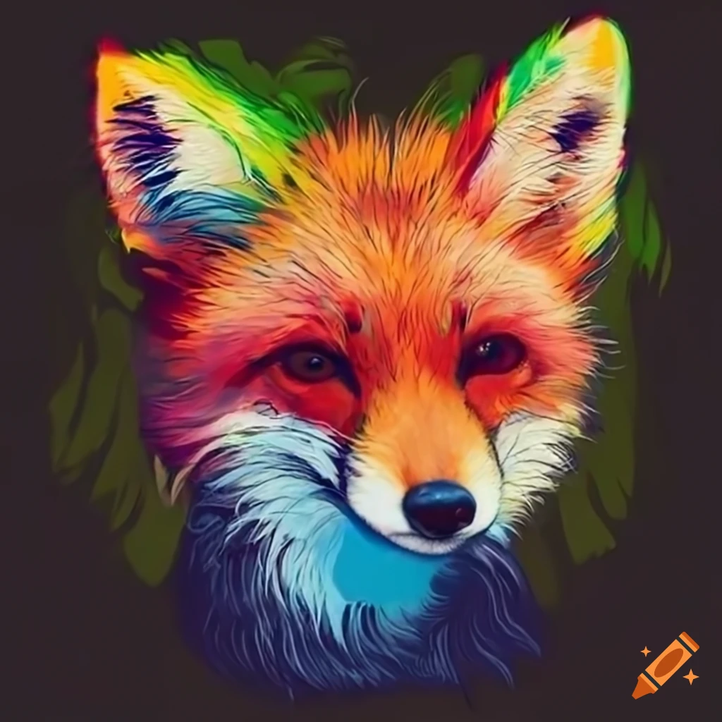 digital art of a fox wearing a top hat