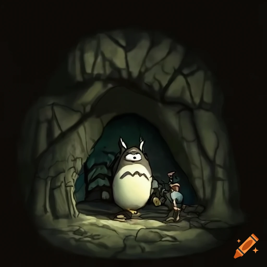 Top-down diorama video game with a norwegian totoro noir graphic novel ...