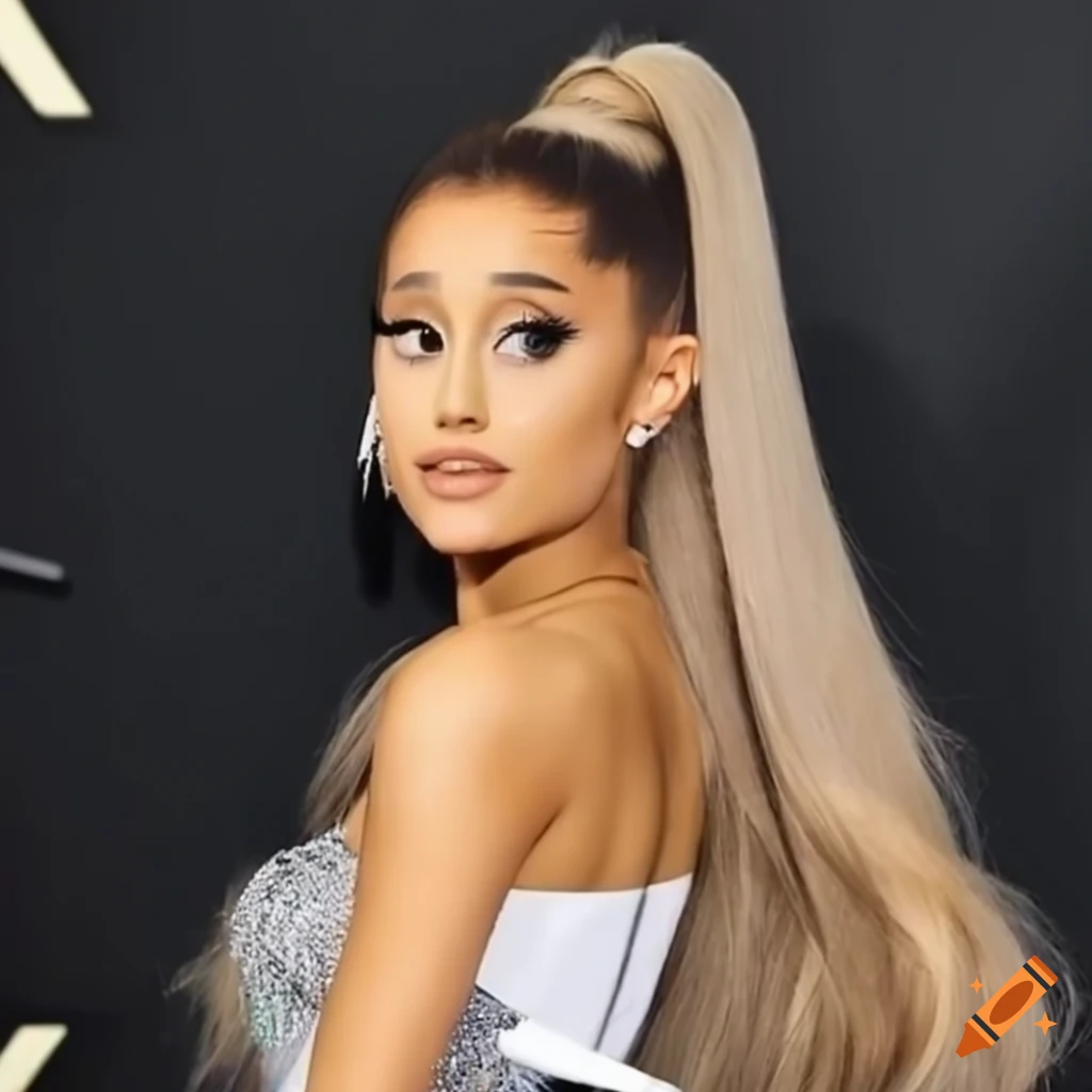 Blonde haired Ariana Grande On Craiyon