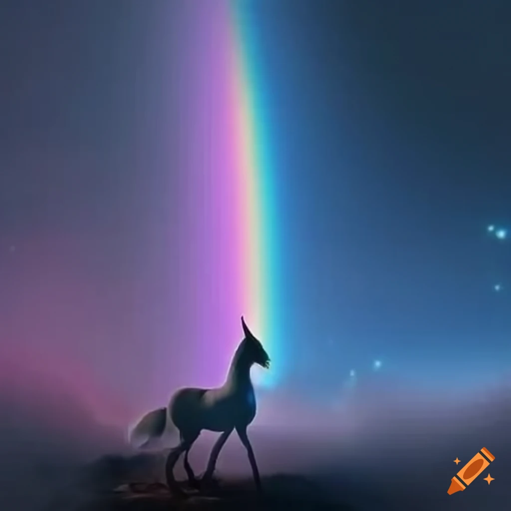 image of a unicorn on a rainbow