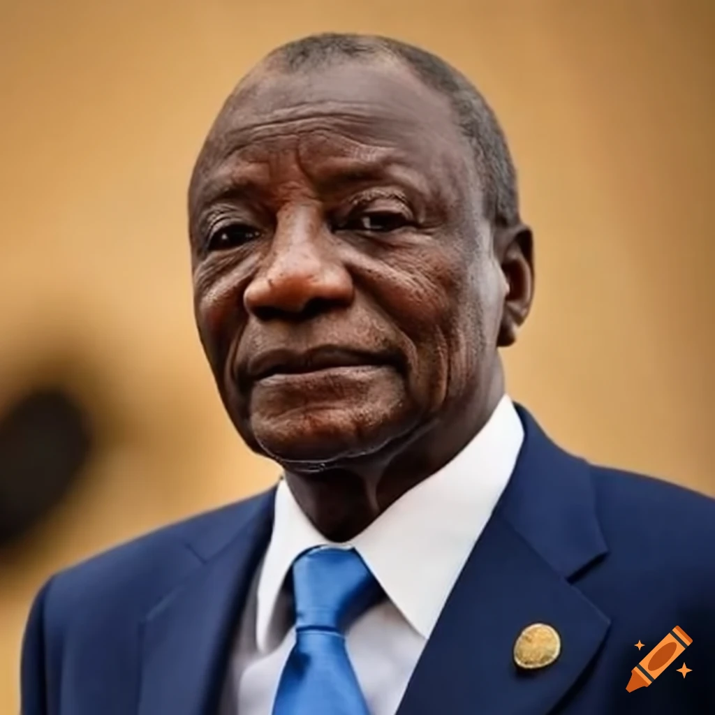 Portrait of alpha condé, guinean politician on Craiyon