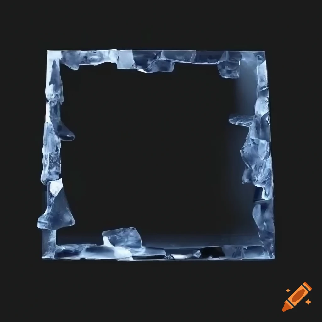 abstract ice wall in a video game style