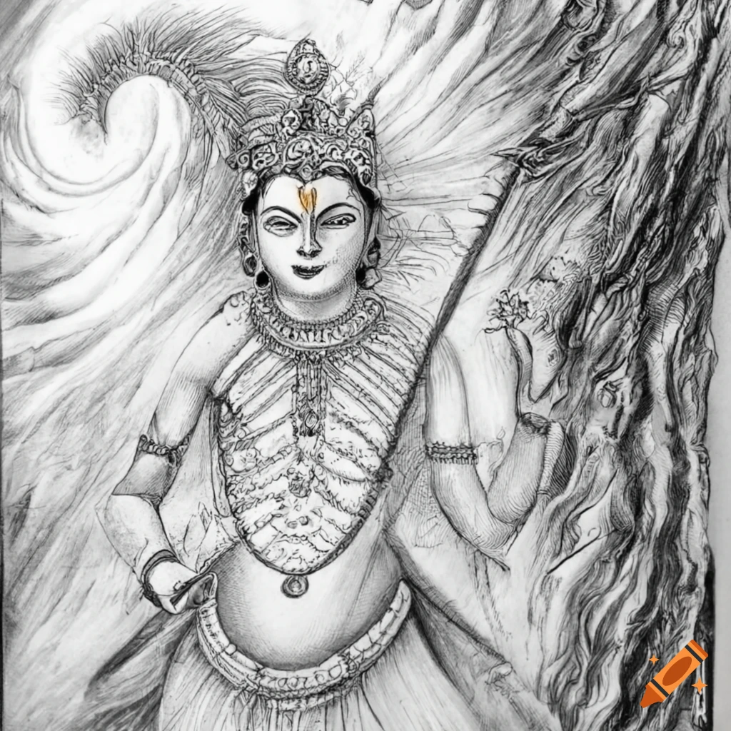 Krishna behind the tree, easy pencil sketch, god krishna drawing step by  step | Krishna drawing, Pencil sketch images, Step by step drawing