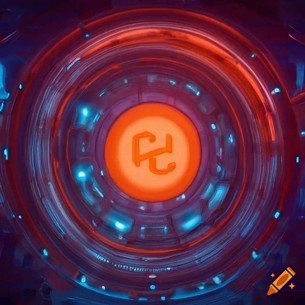 photorealistic sci-fi profile picture with orange GPS letters