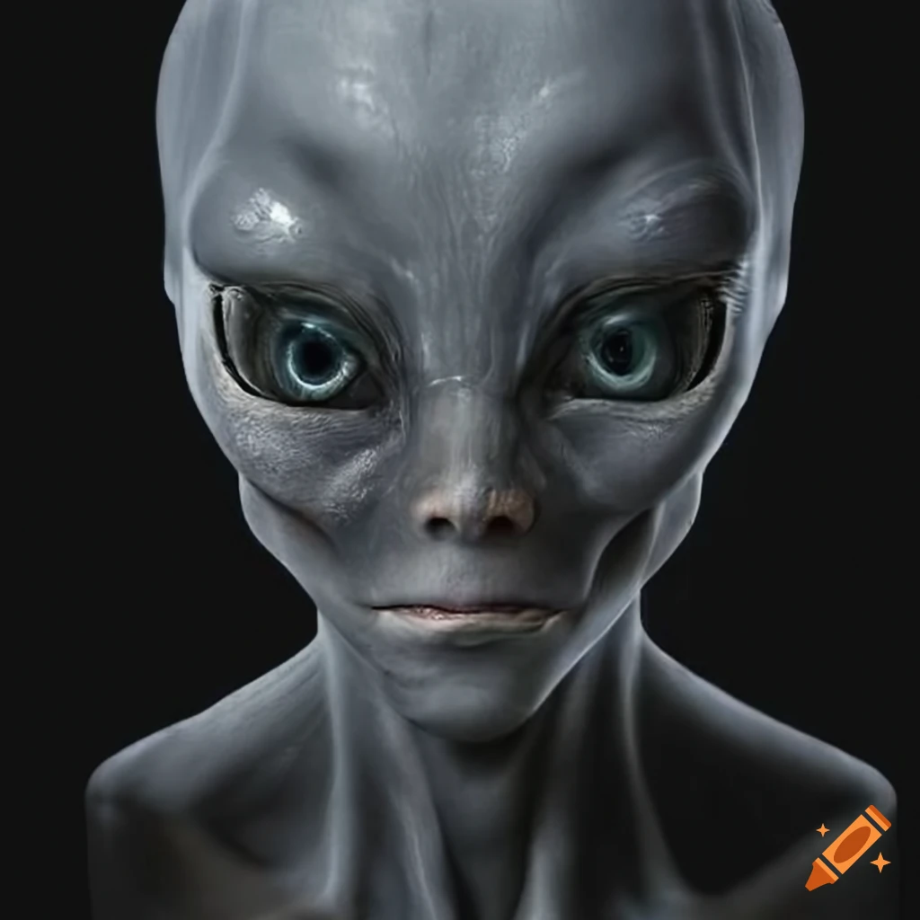 Concept art of a unique extraterrestrial gray alien