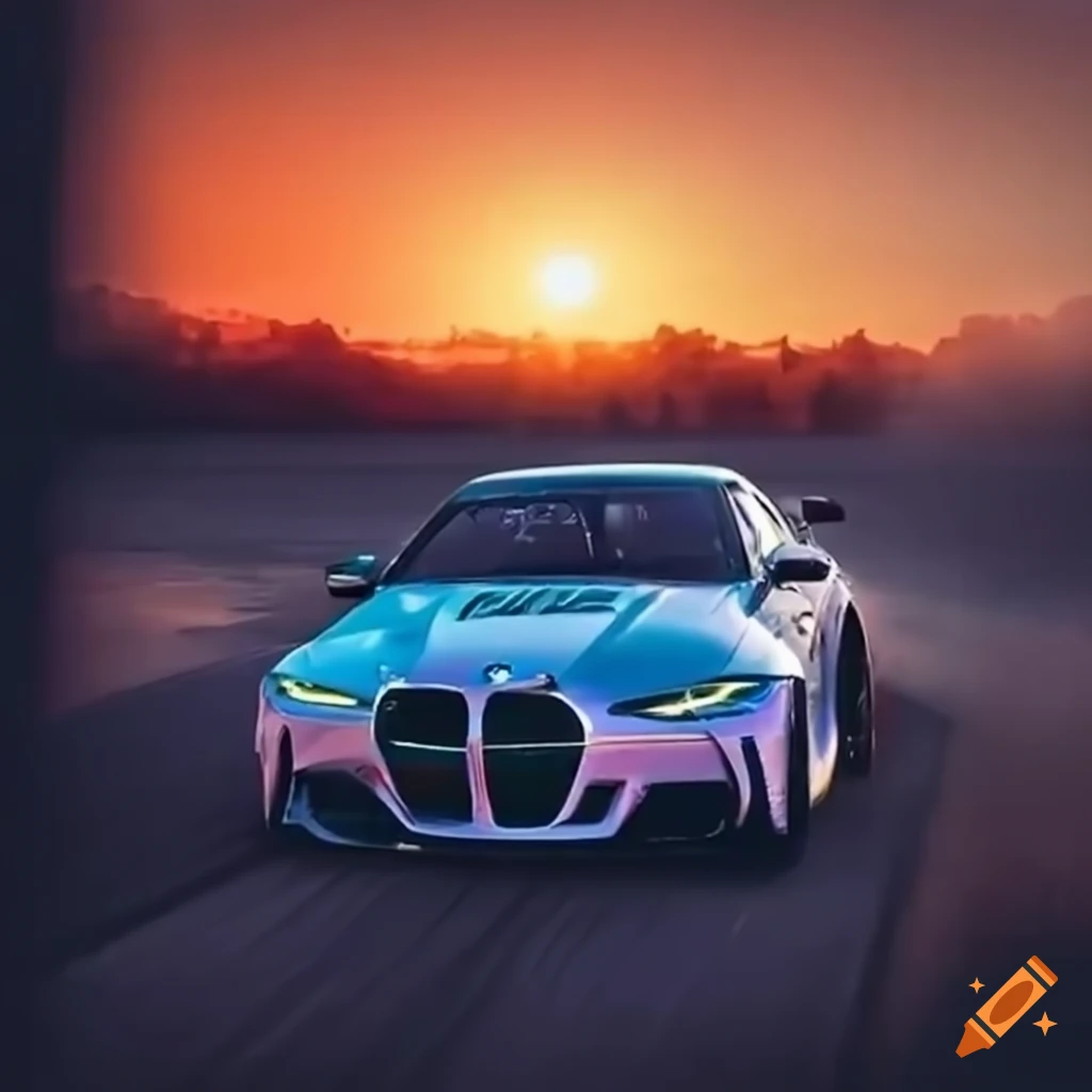 a highly customized and lowered BMW F22 with a widebody kit on Craiyon