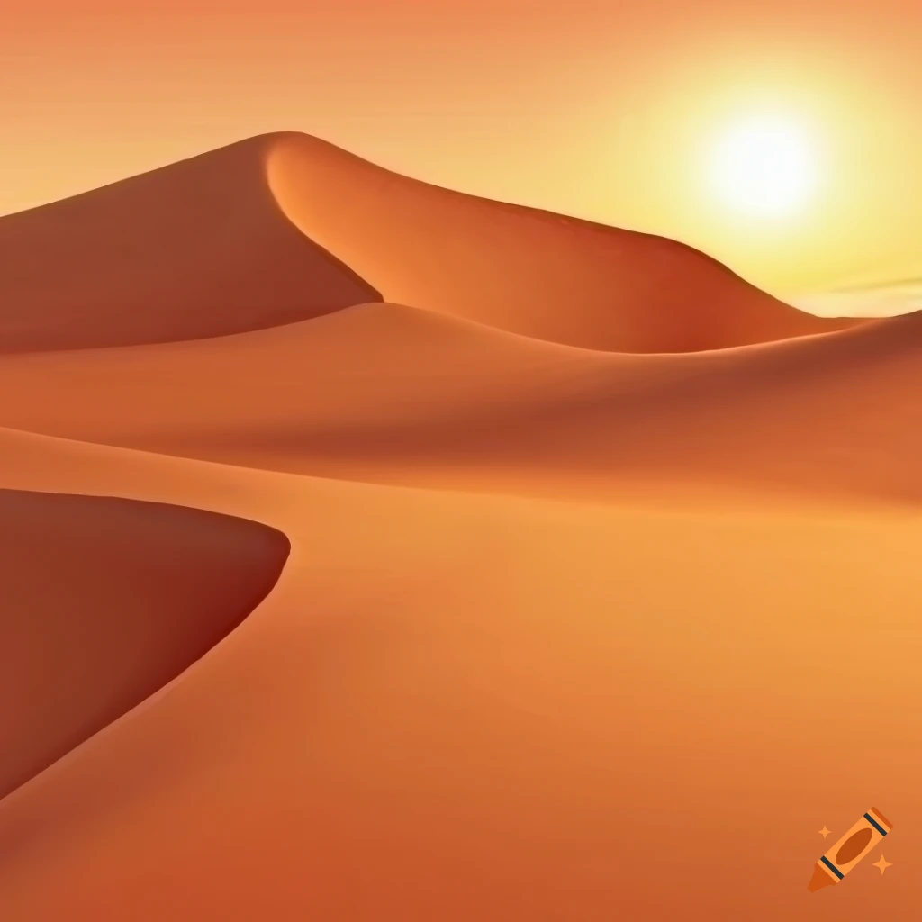 Sunset Over The Sandy Arabian Desert On Craiyon 1865