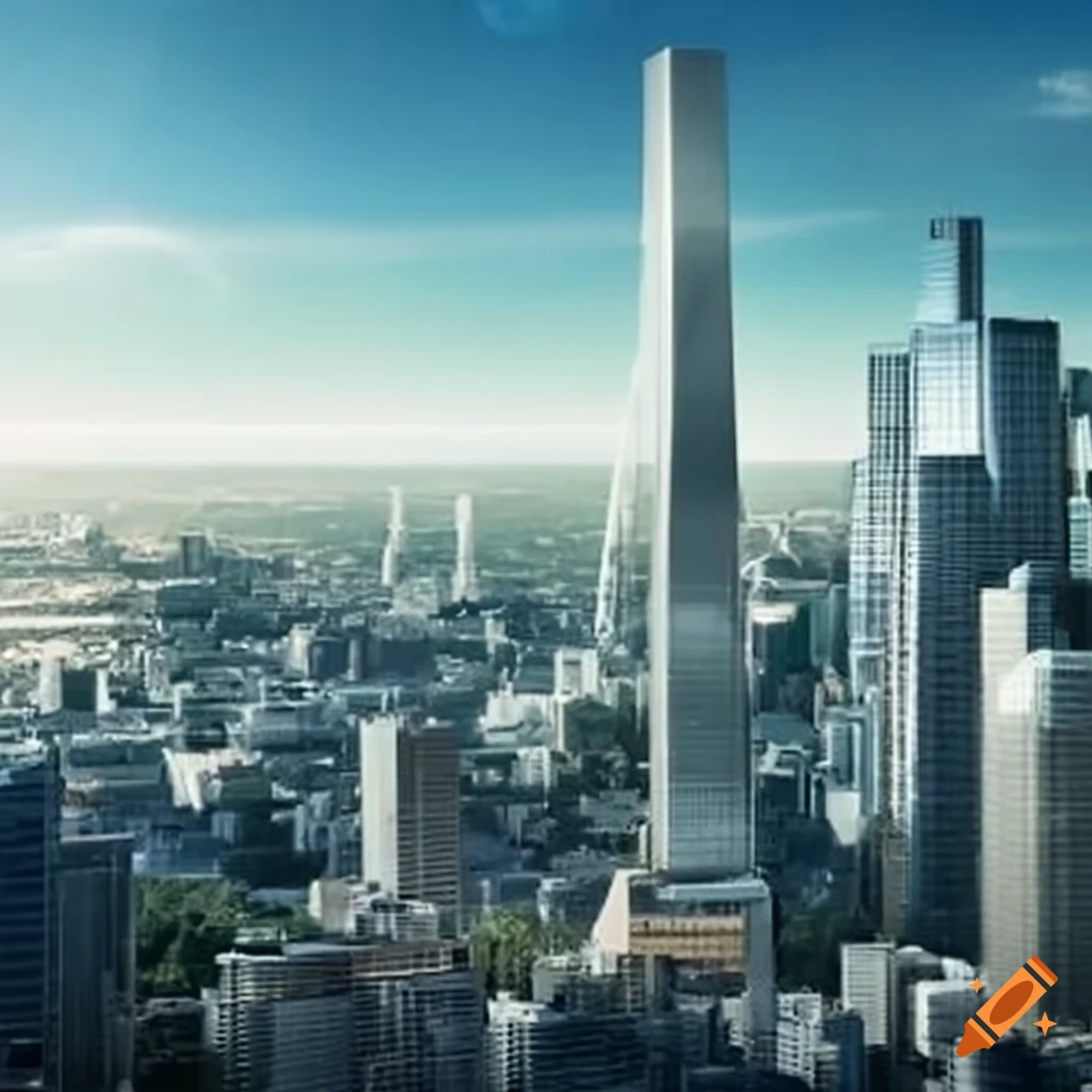 Futuristic cityscape of silicon valley on Craiyon