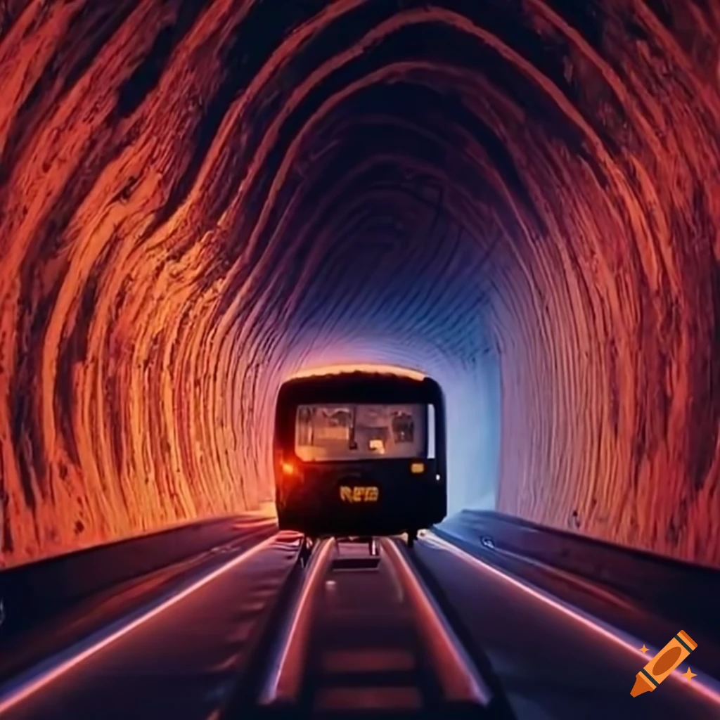 Bus being tested in a wind tunnel