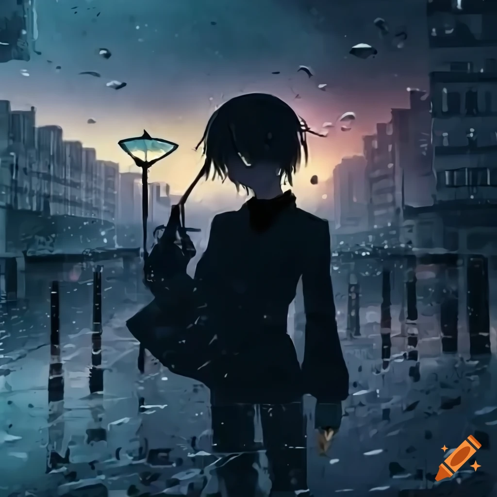 Wet Street Rain Lights Anime Art Stock Footage Video (100% Royalty-free)  1106435689 | Shutterstock