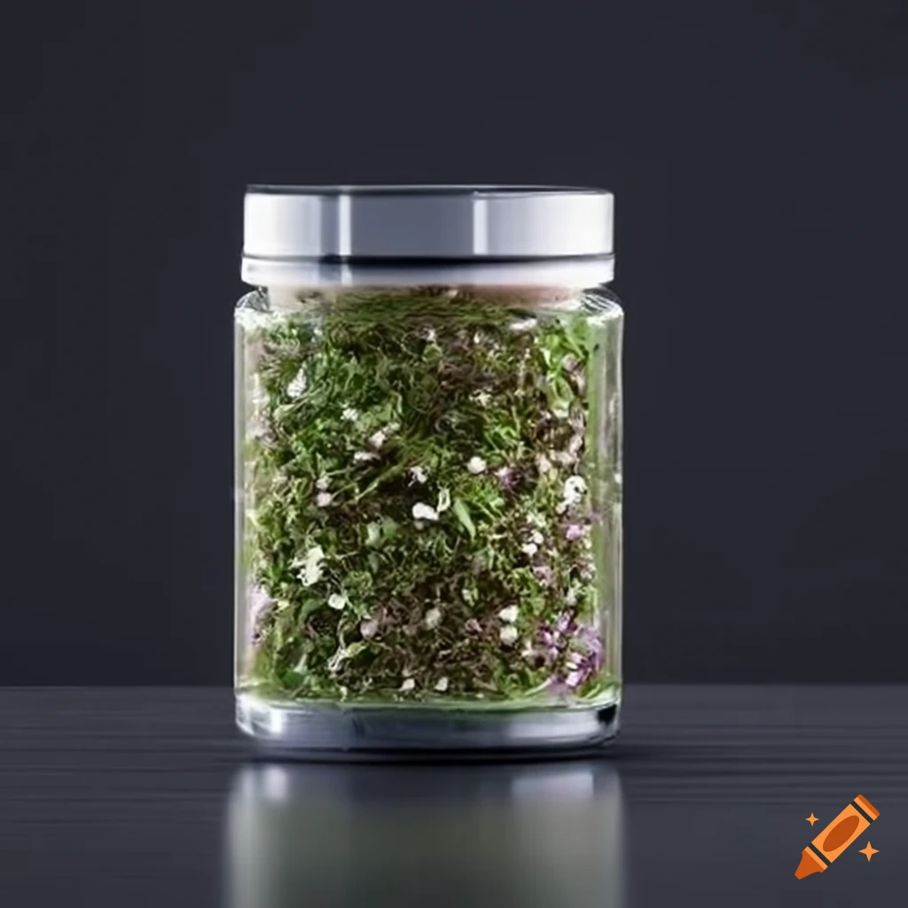 premium glass tub of Thym herbs