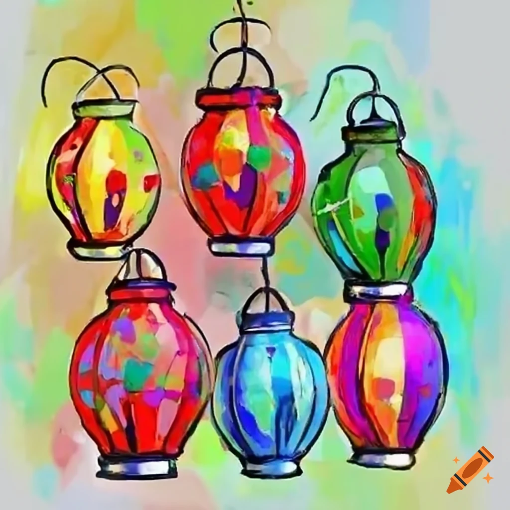 Colorful Christmas lantern