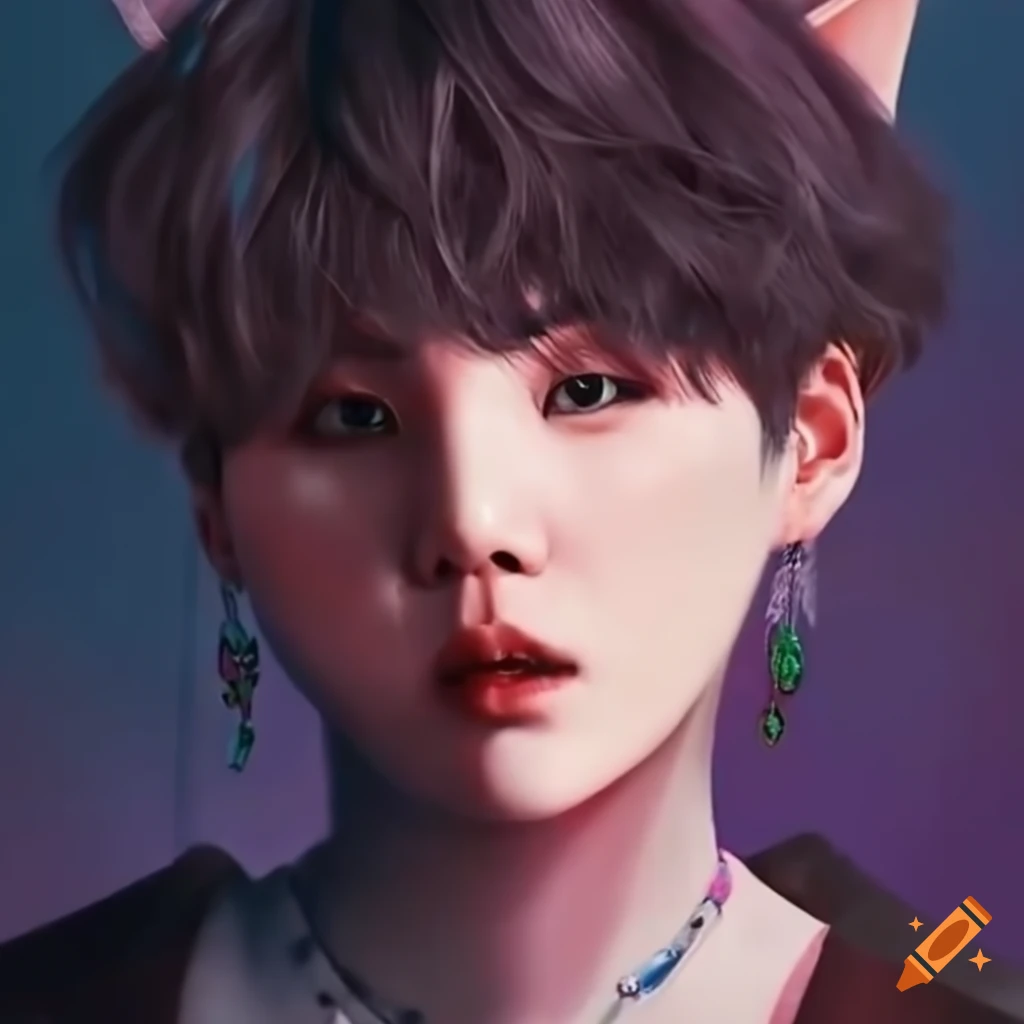 Suga from bts with cats