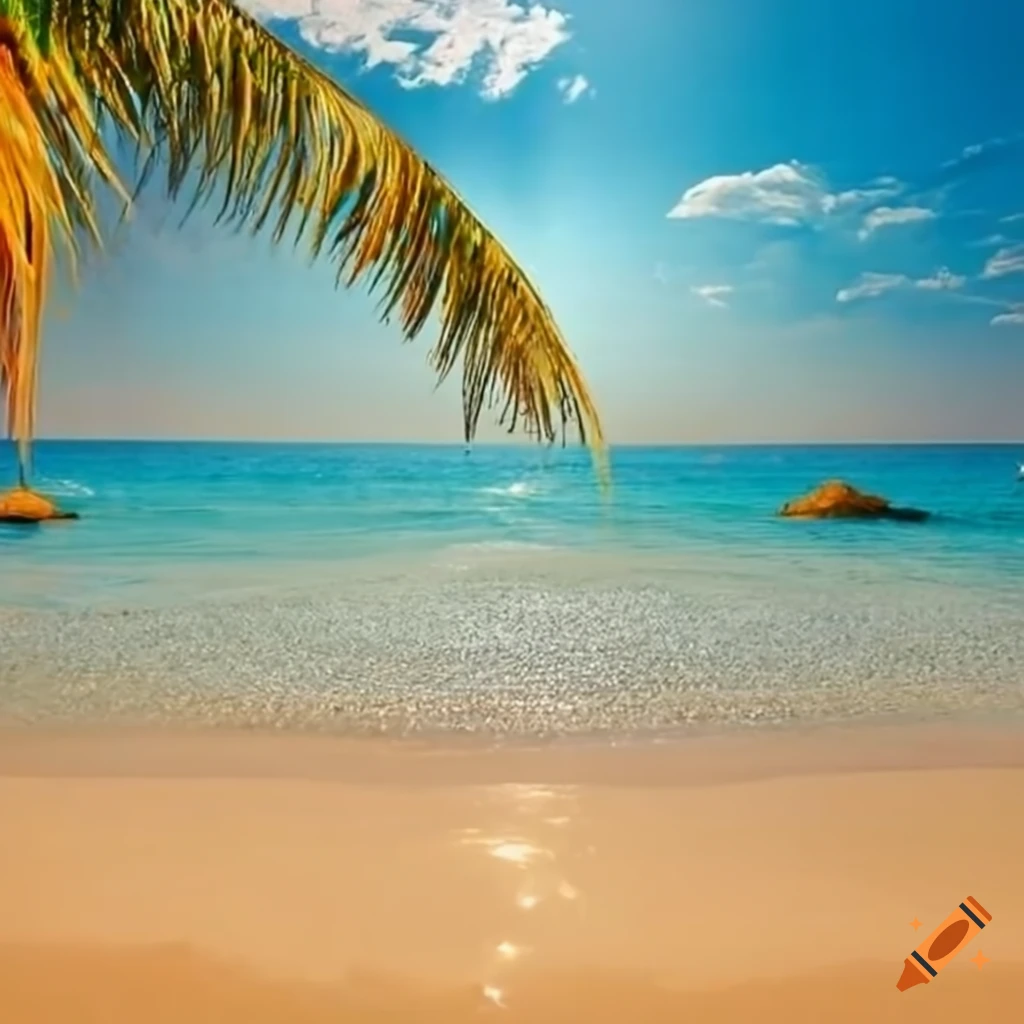 Sunny beach scene