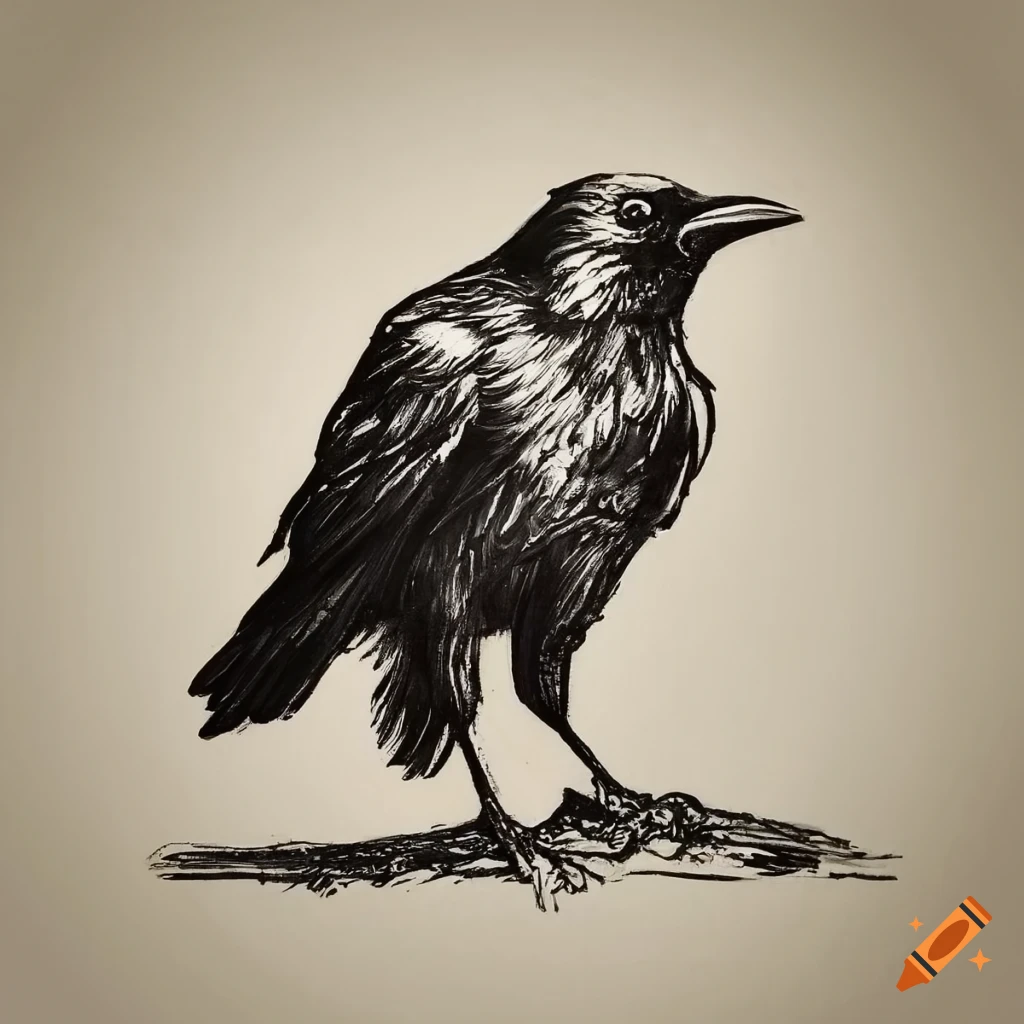 How to Draw a Simple Crow for Kids