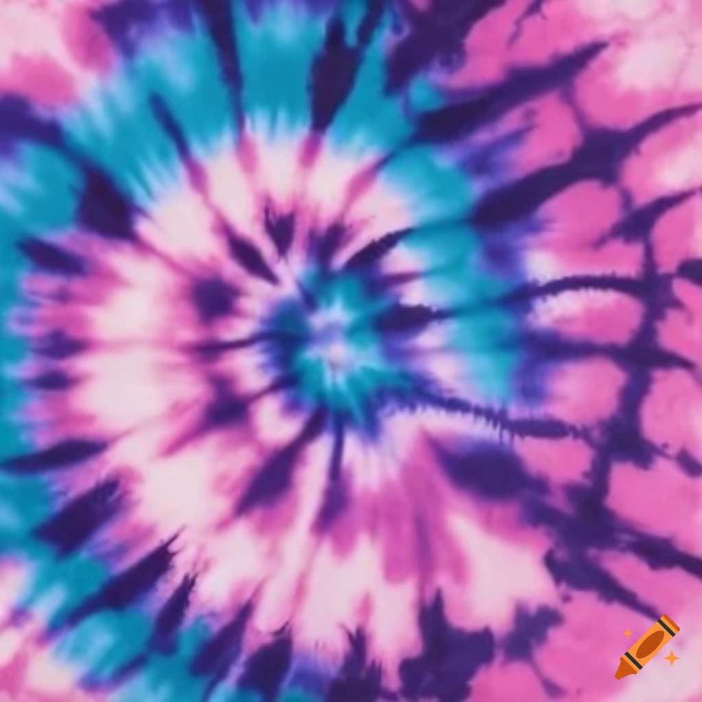 tie dye pattern in pink and baby blue