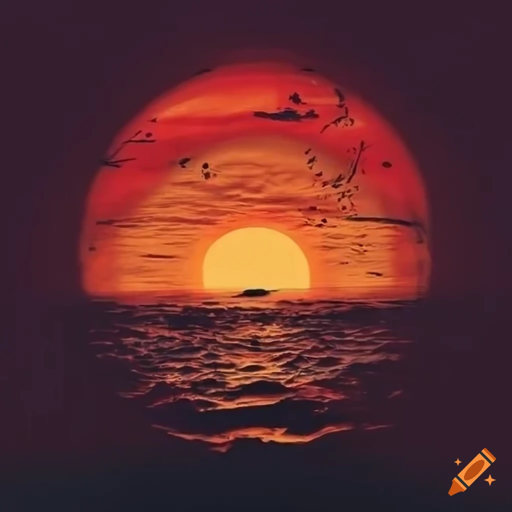 Sunset Design For T shirt On Craiyon