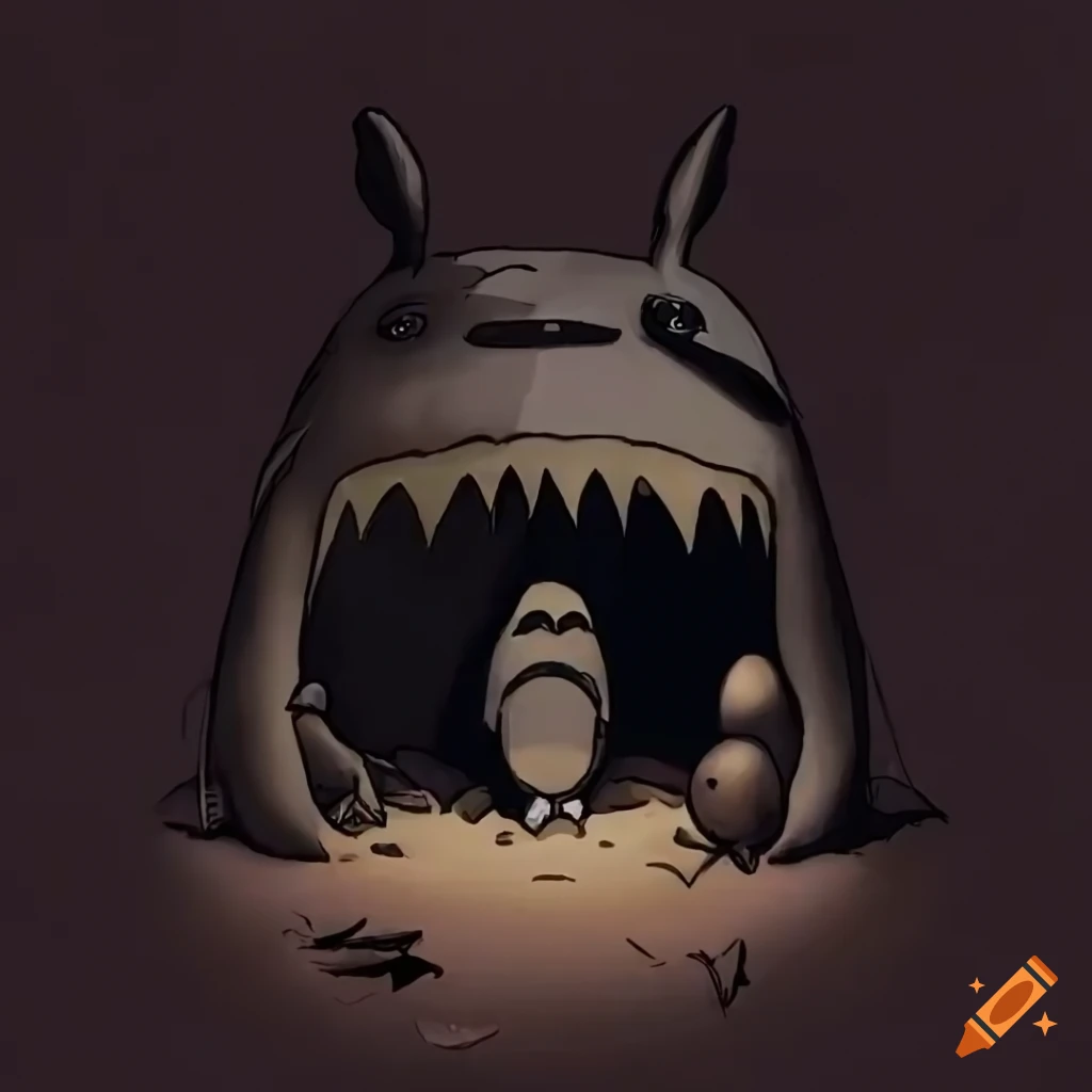 Top-down diorama video game with a Norwegian Totoro Noir graphic novel ...