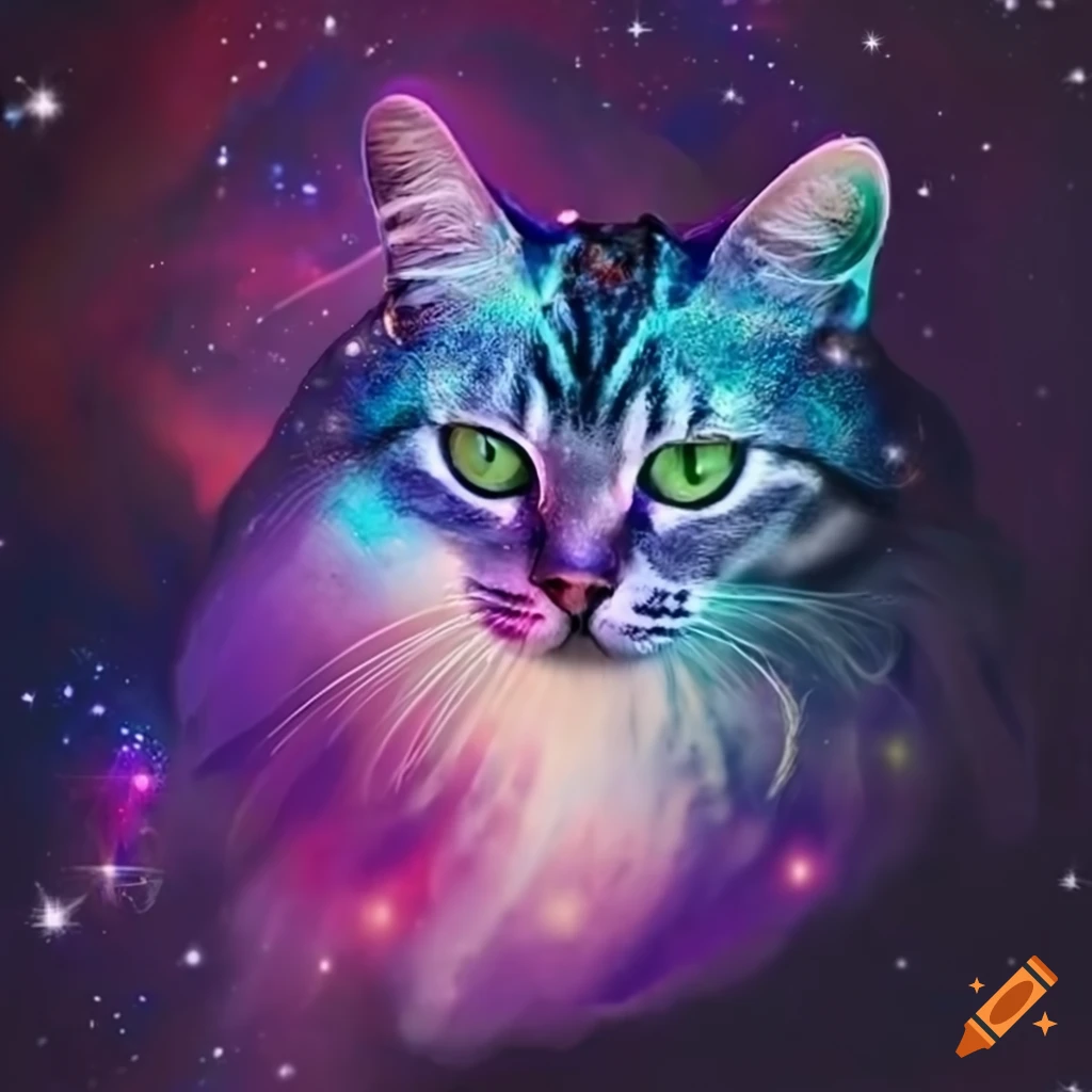 Ethereal Tabby Cat In Infinite Space On Craiyon