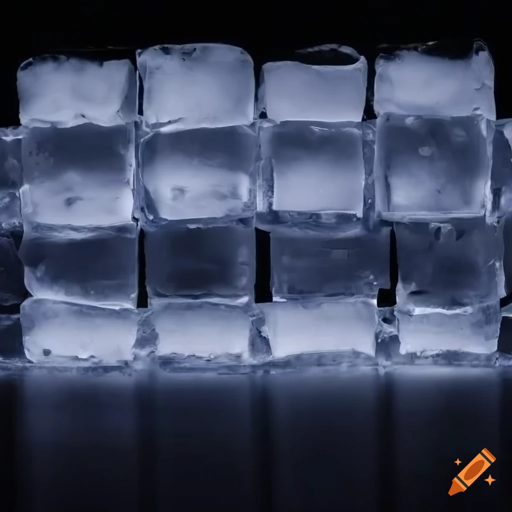 abstract ice wall in a video game style