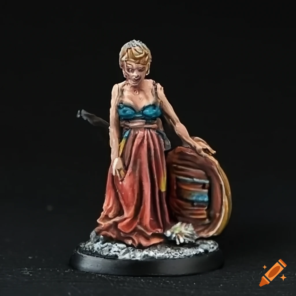 image of a miniature painter crying