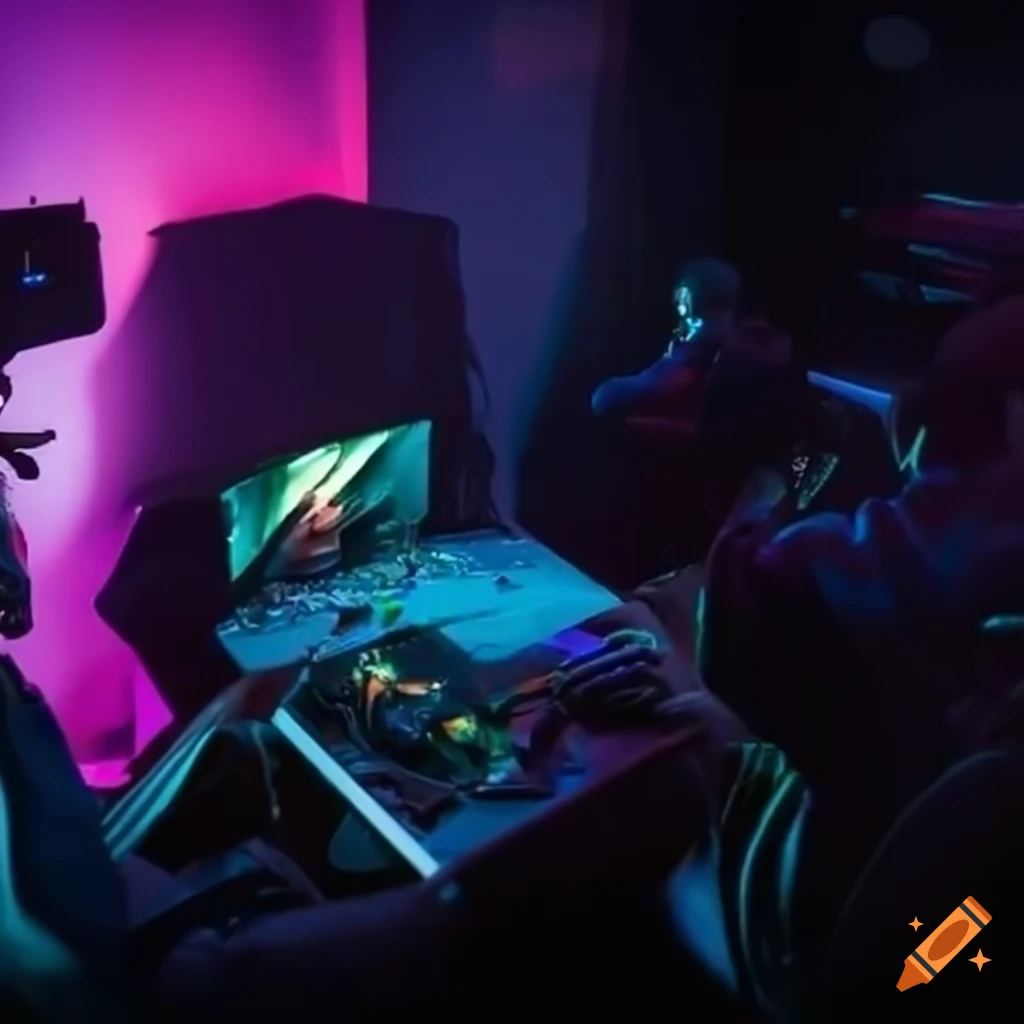 Gamer Playing Valorant On Craiyon