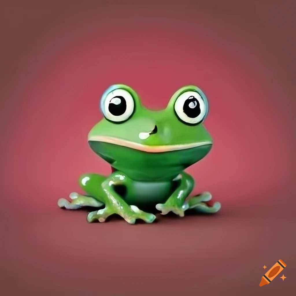 Frog practicing yoga on Craiyon