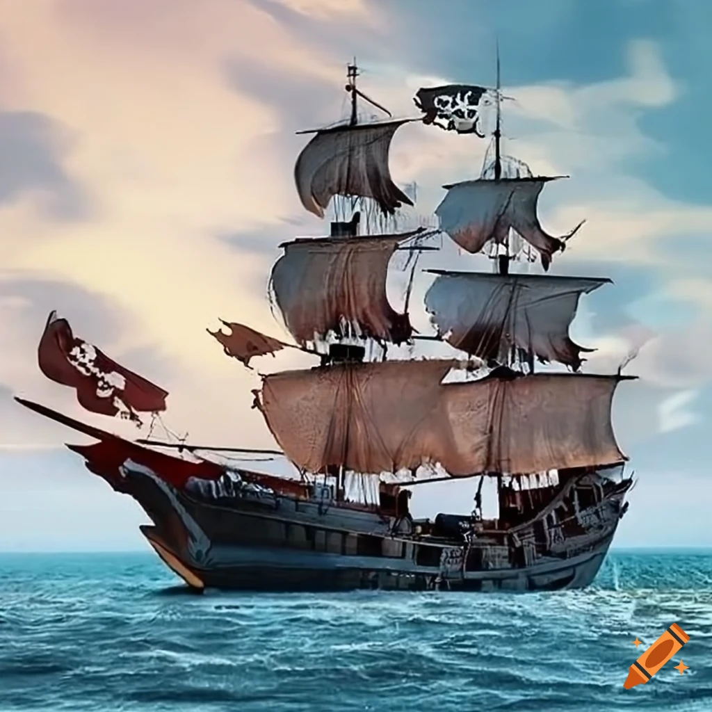 illustration of a pirate ship