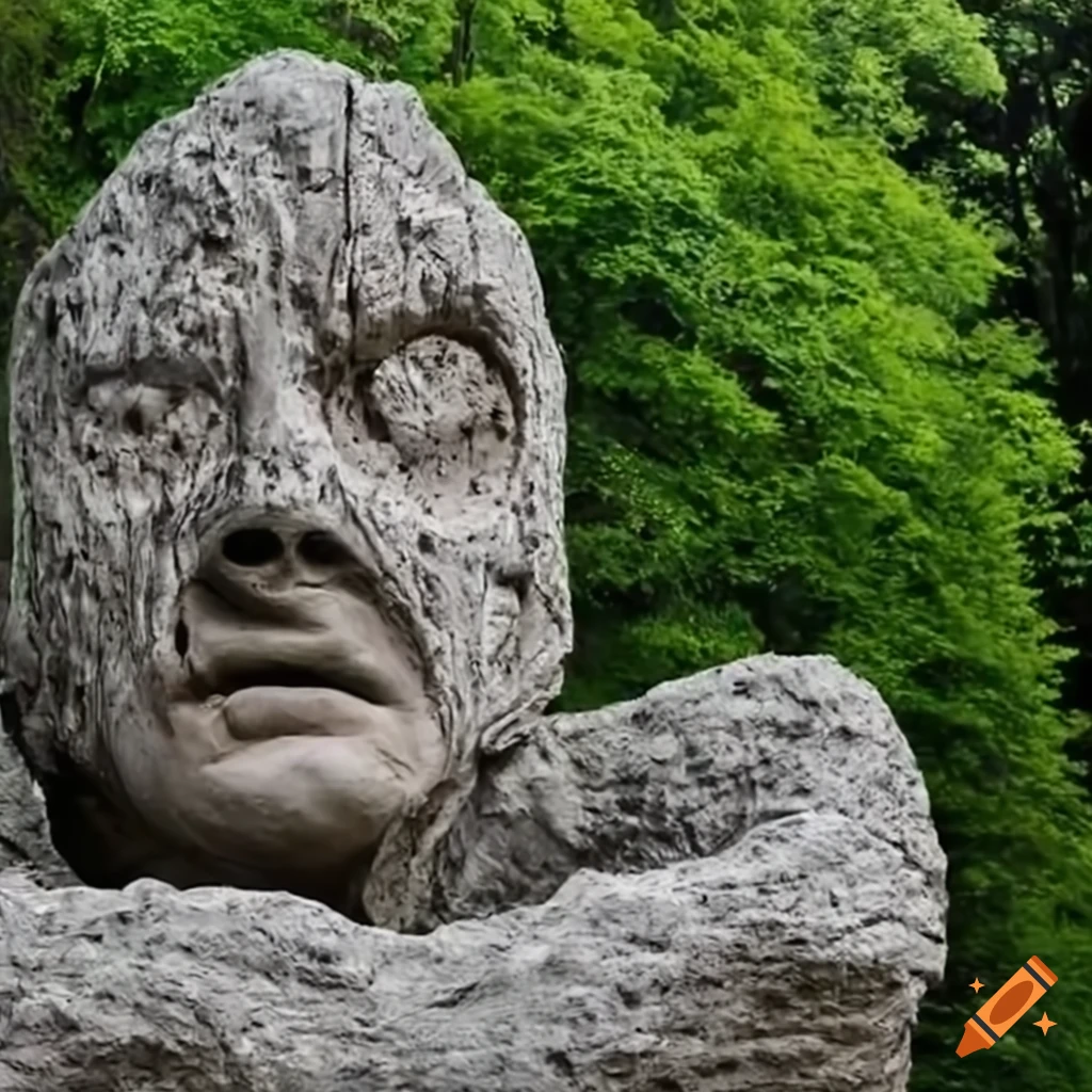 sculpture-of-a-man-made-of-rocks
