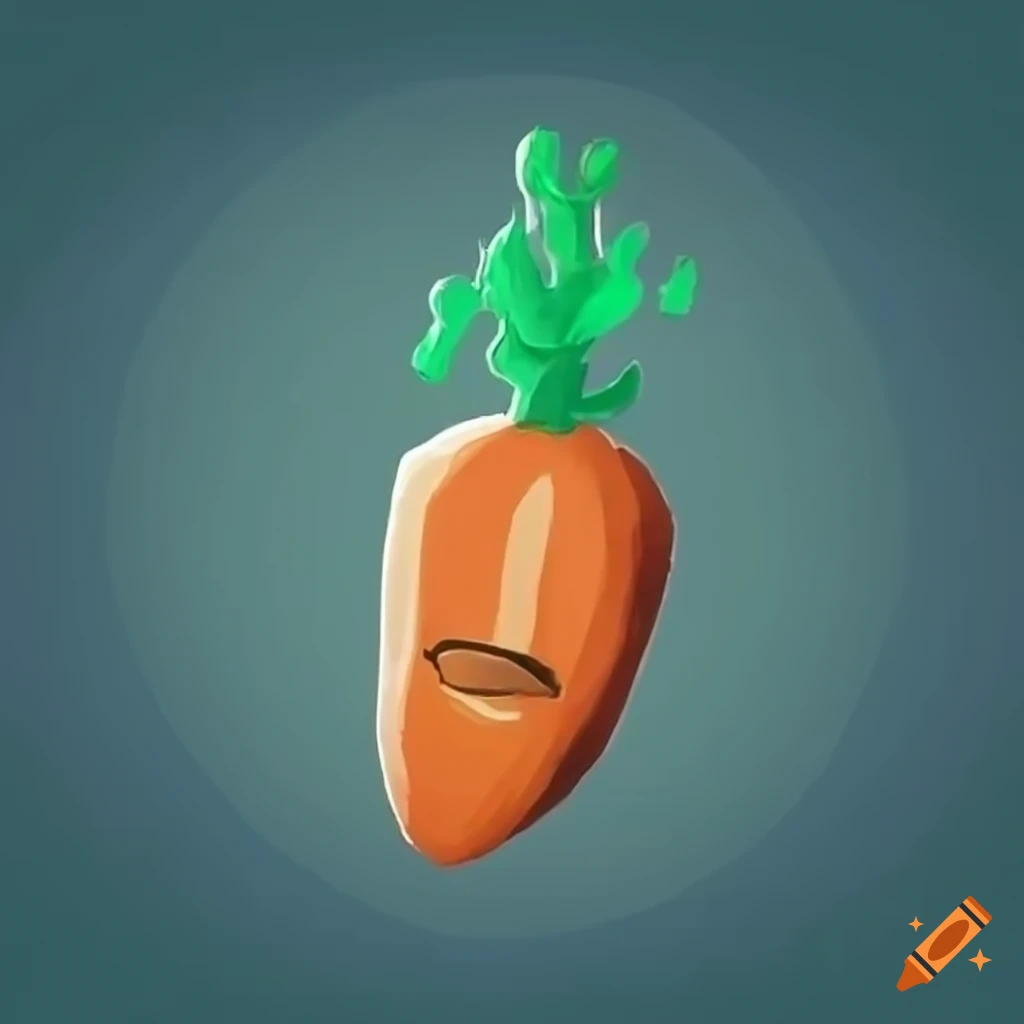 Sea of thieves style artwork of a carrot on craiyon