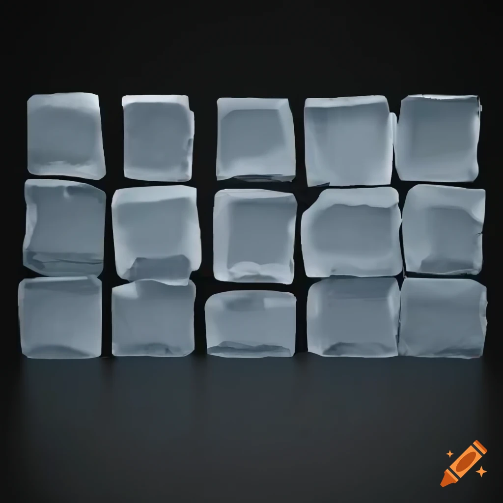 2d ice block wall in a video game on Craiyon