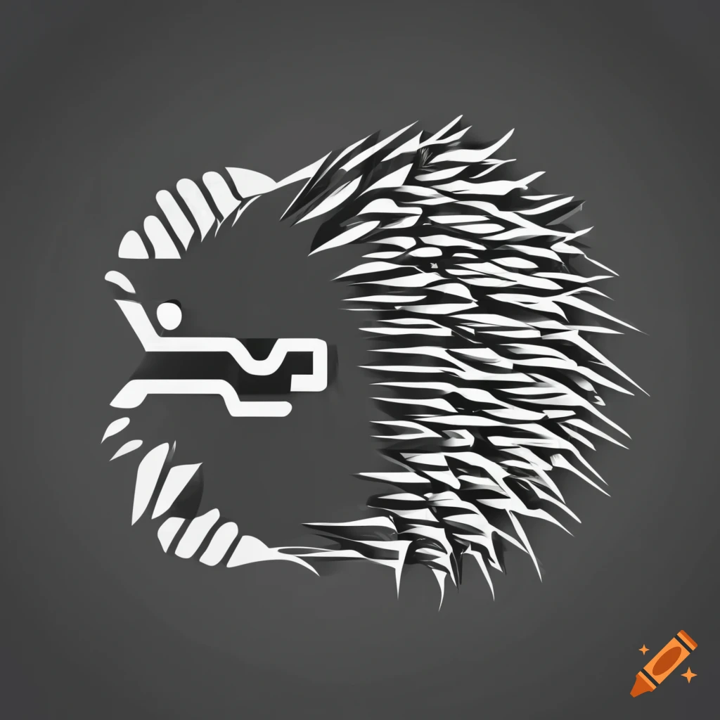 minimalist black and white logo design with MD and S shapes