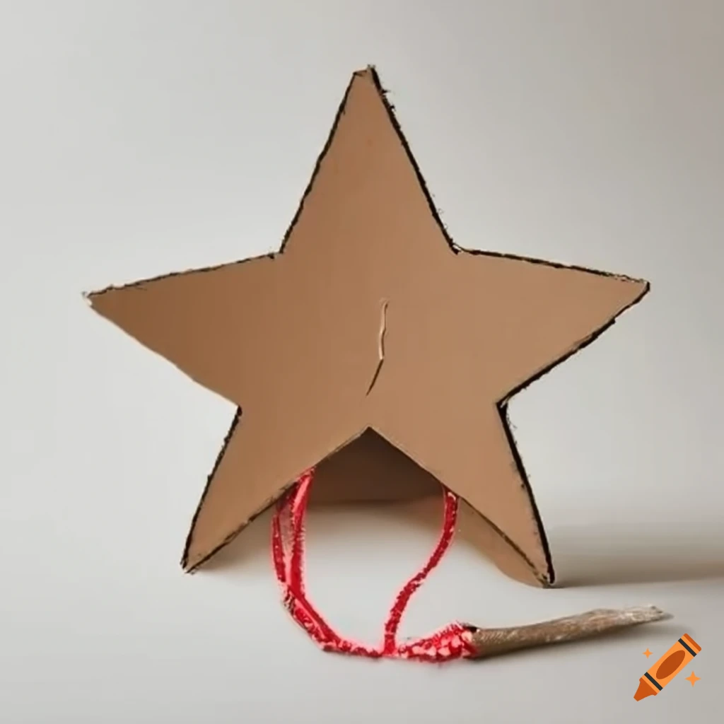 Handmade starshaped cardboard christmas decoration