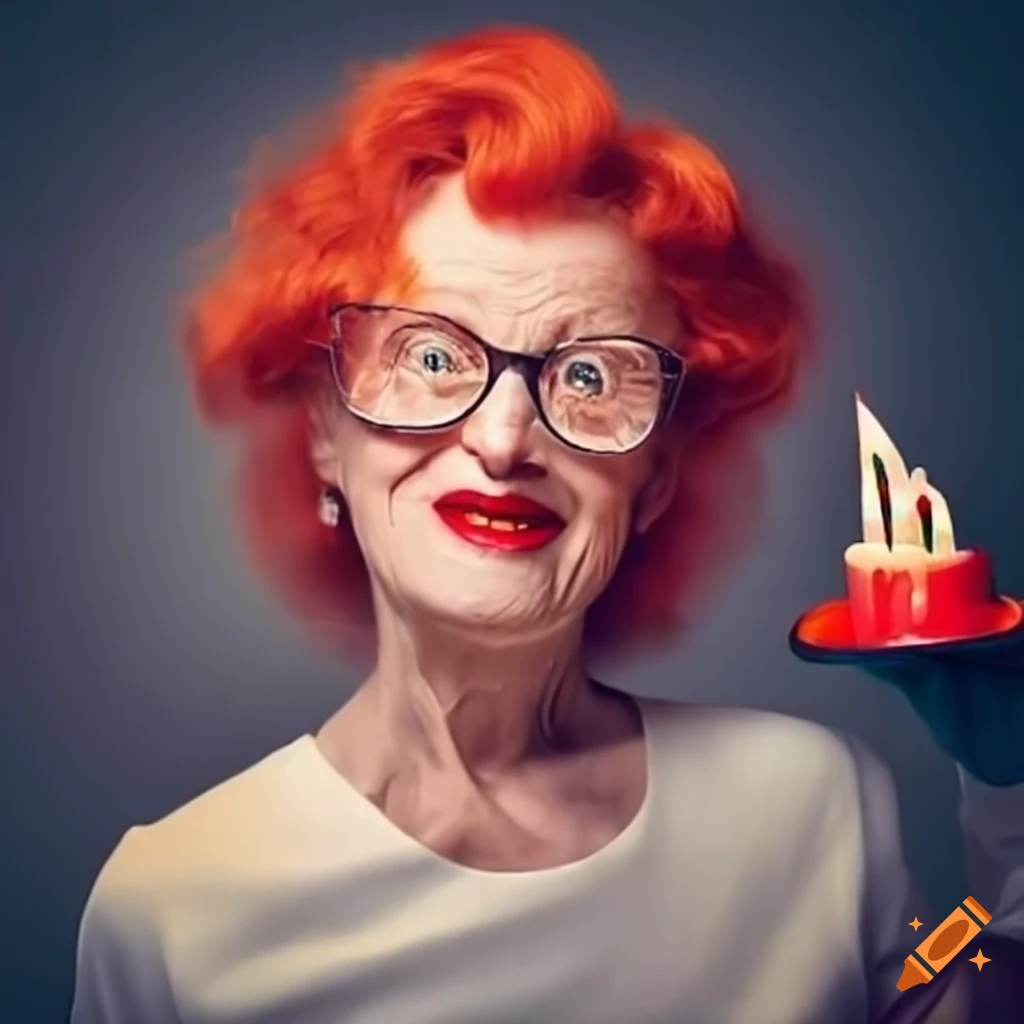 image of a red-haired scientist celebrating her birthday on Christmas