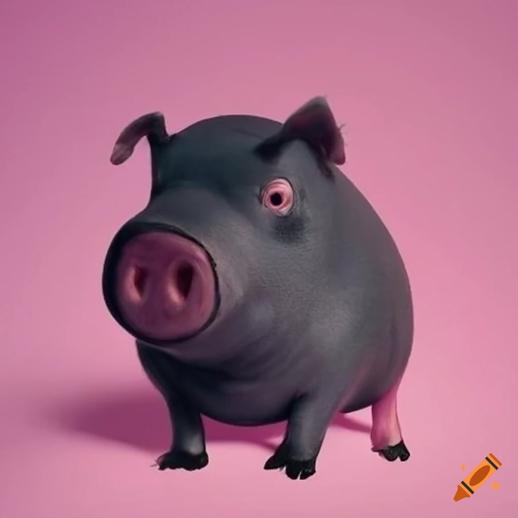black Peppa Pig character