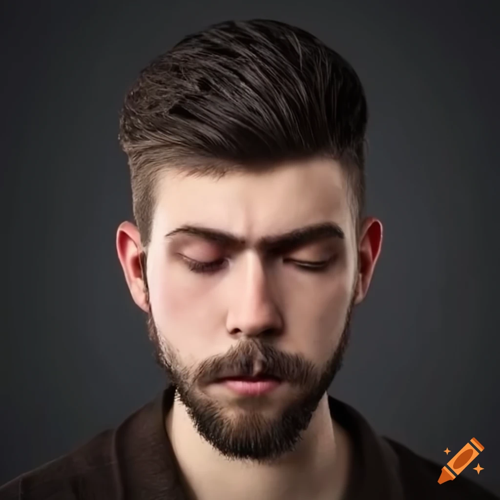 portrait of a young man with a gradient beard