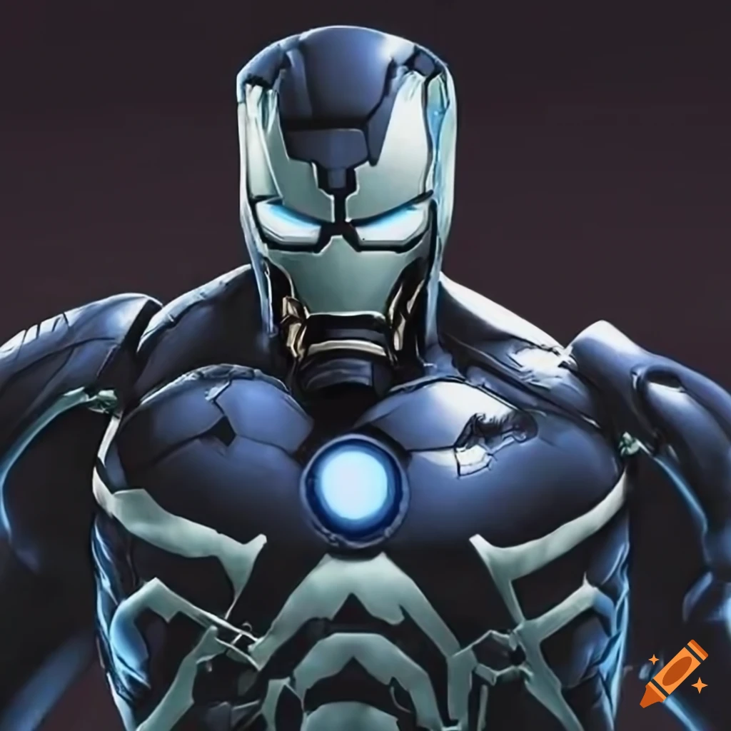 artwork of Venom and Iron Man together