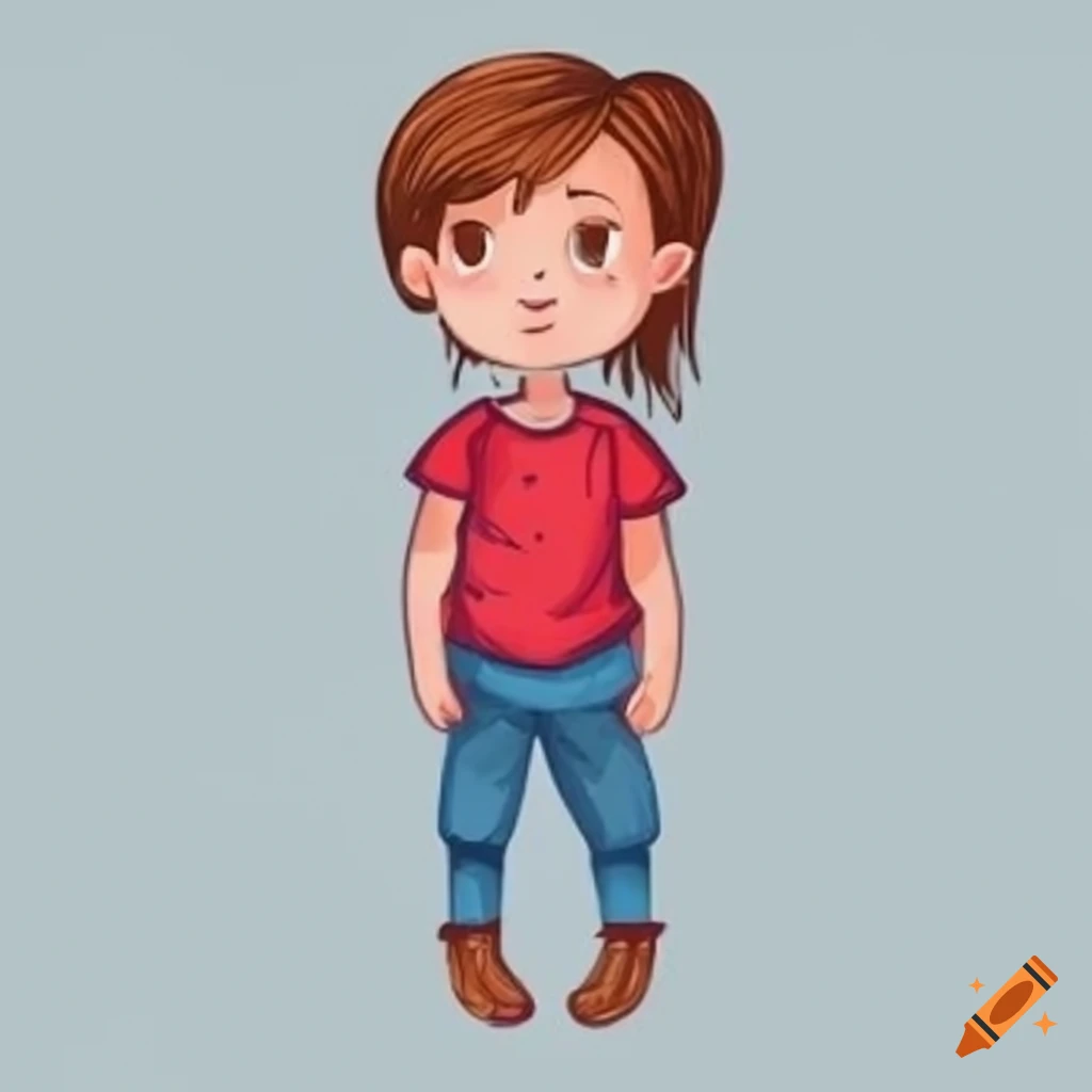 cartoon illustration of a child