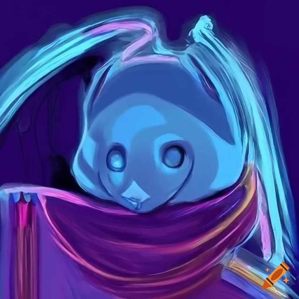 Purple and blue adorable egyptian discord bot