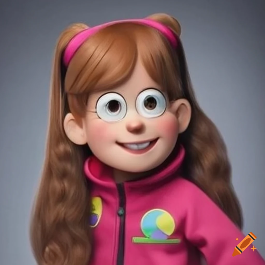 Real-life puppet of mabel pines with intricate details on Craiyon