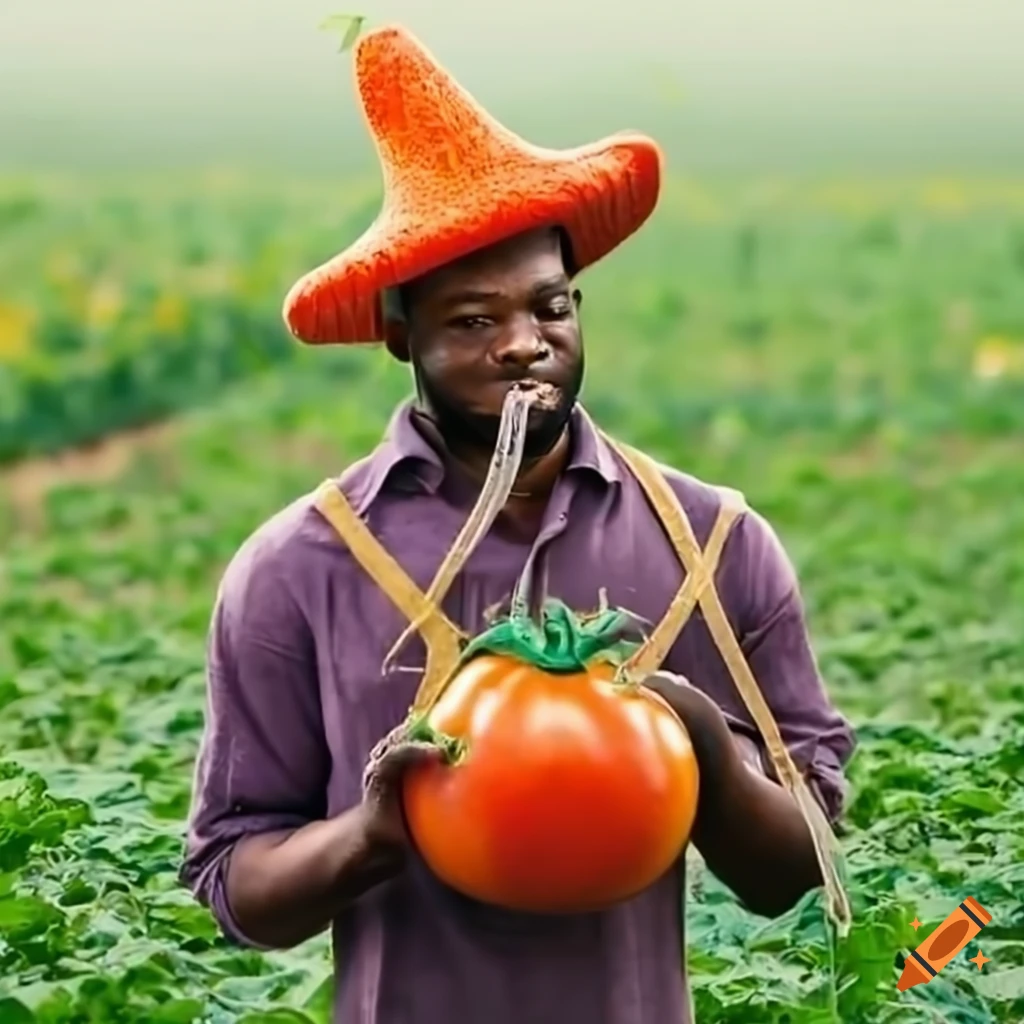 man working in a tomato field