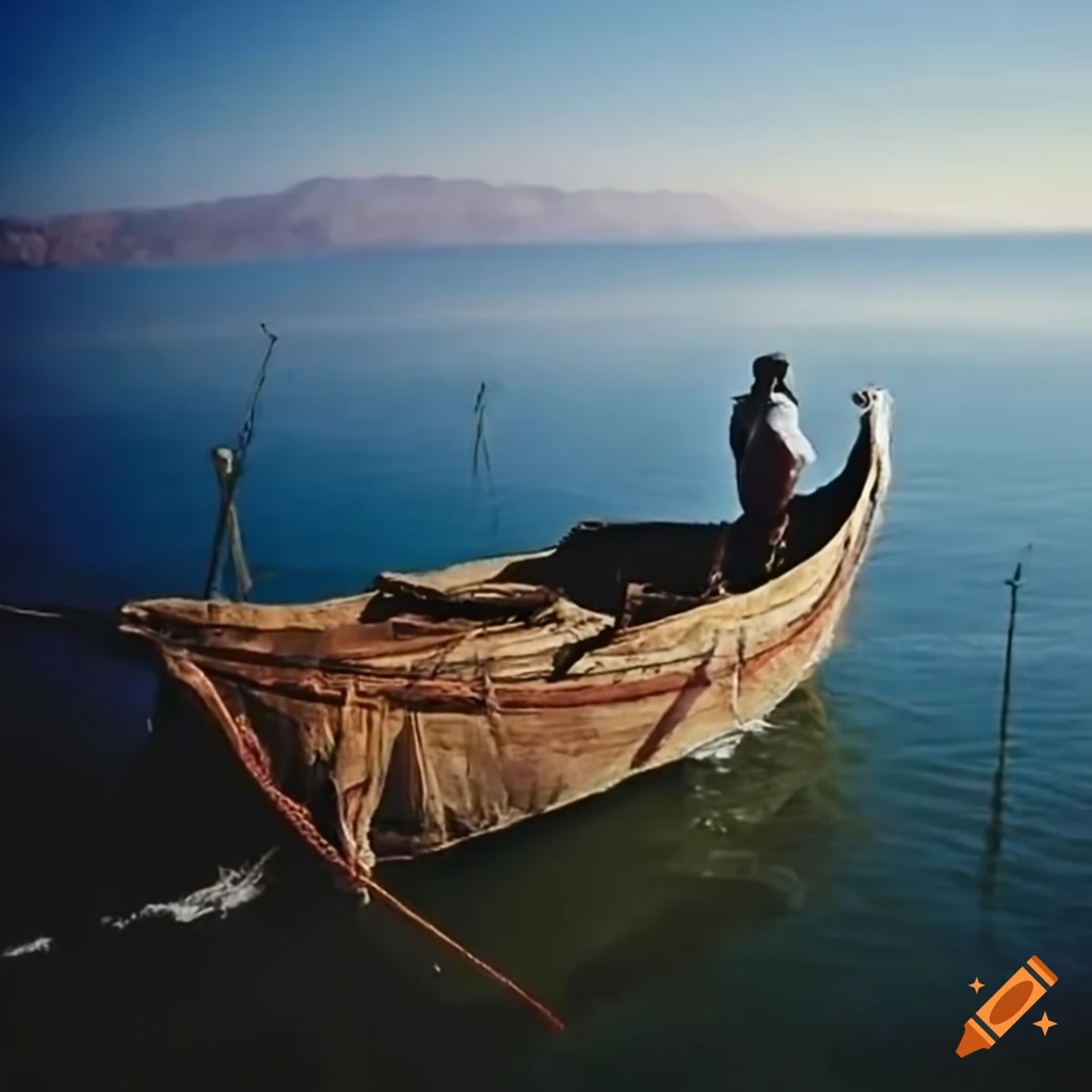 Biblical scene of Jesus calling his disciples by the sea