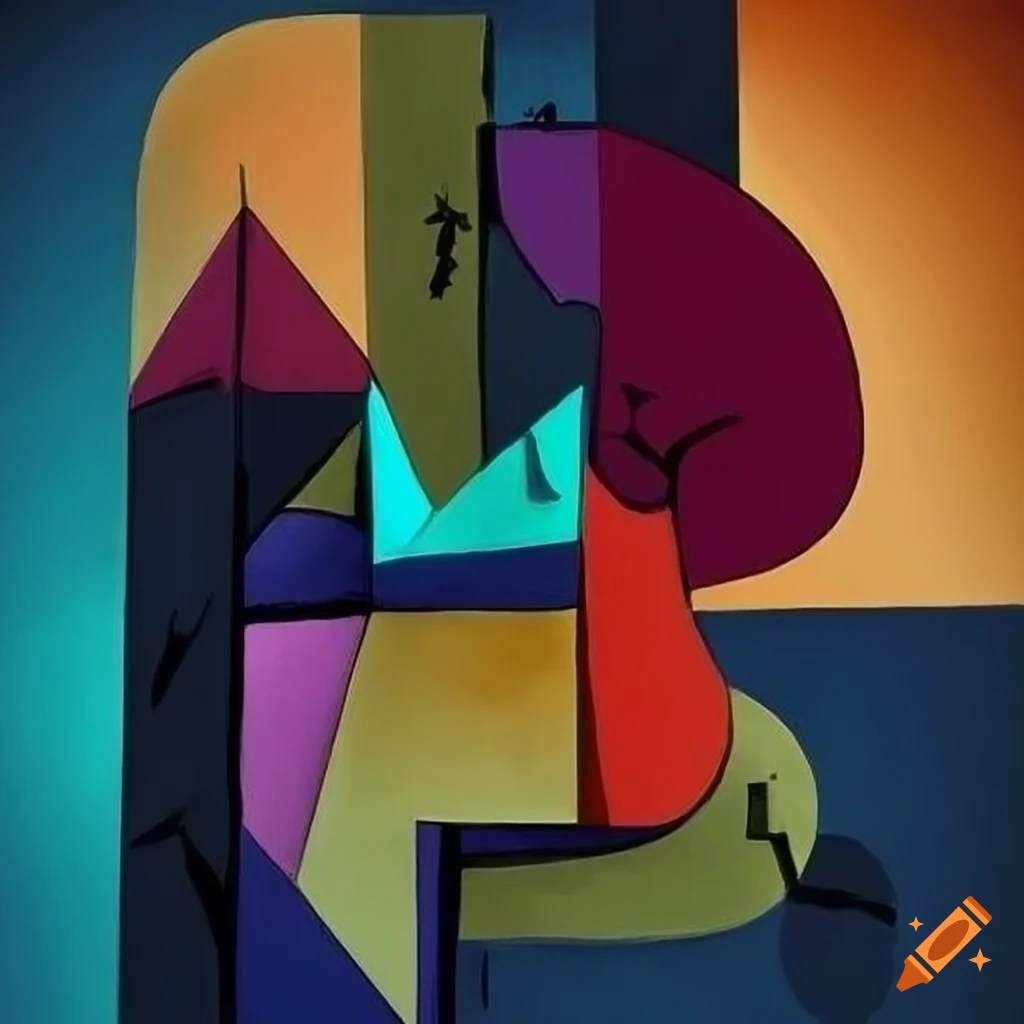 Charcoal drawing with colorful and messy surrealistic design on Craiyon