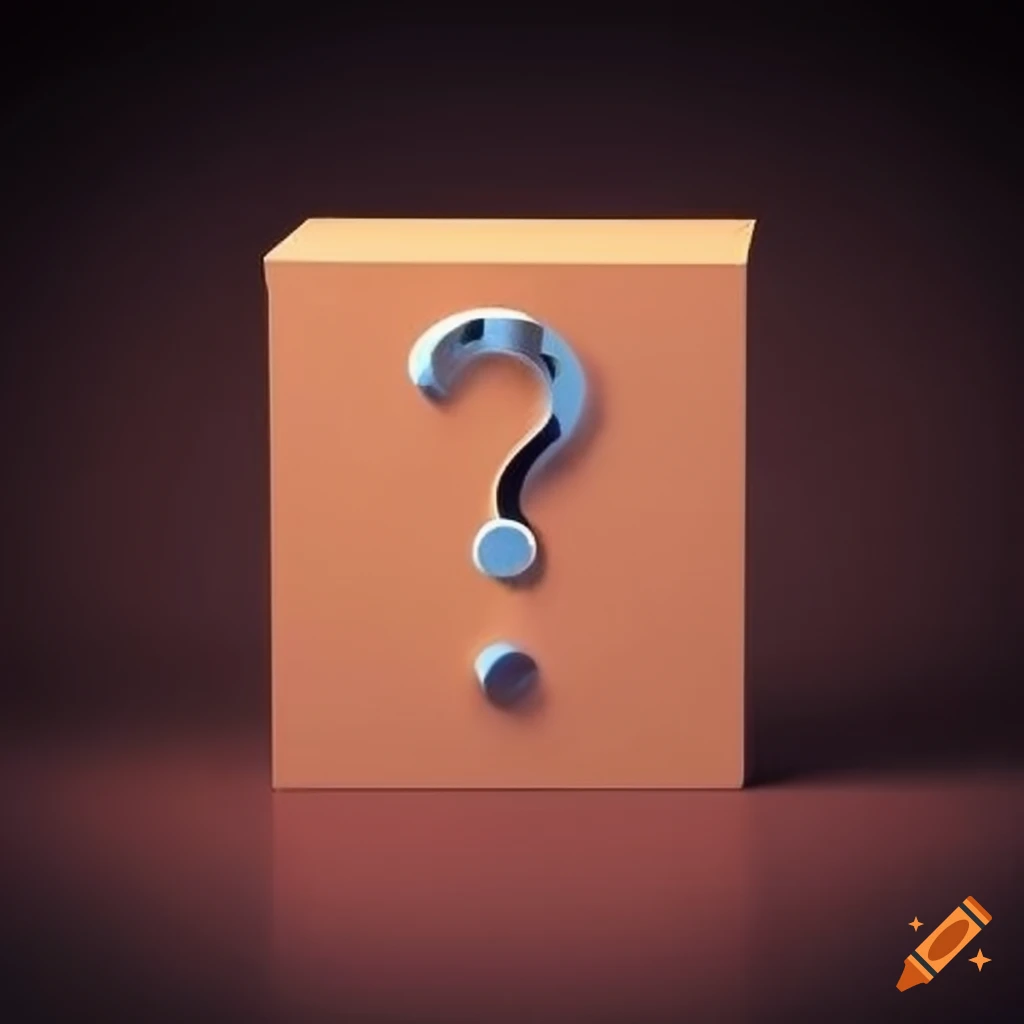 Question mark on a box on Craiyon