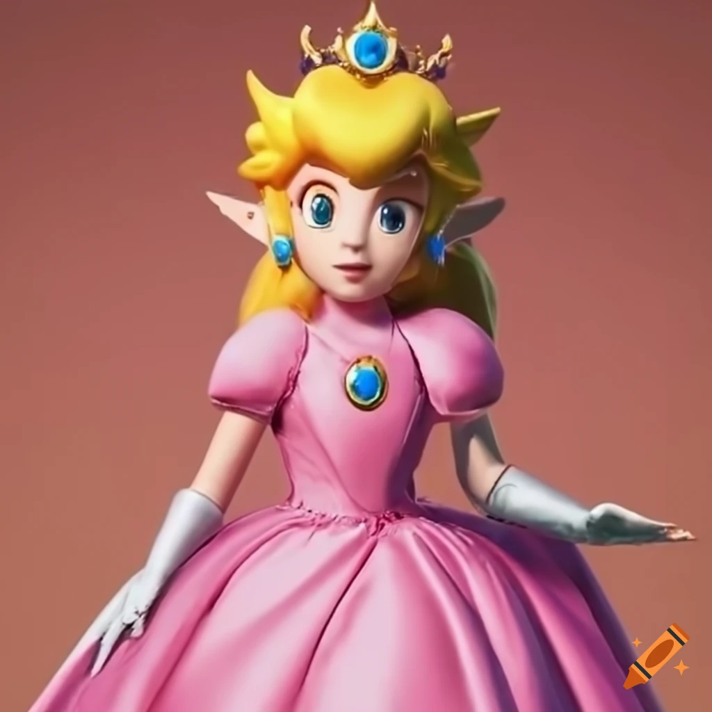 link-wearing-princess-peach-s-ballgown-and-crown-on-craiyon