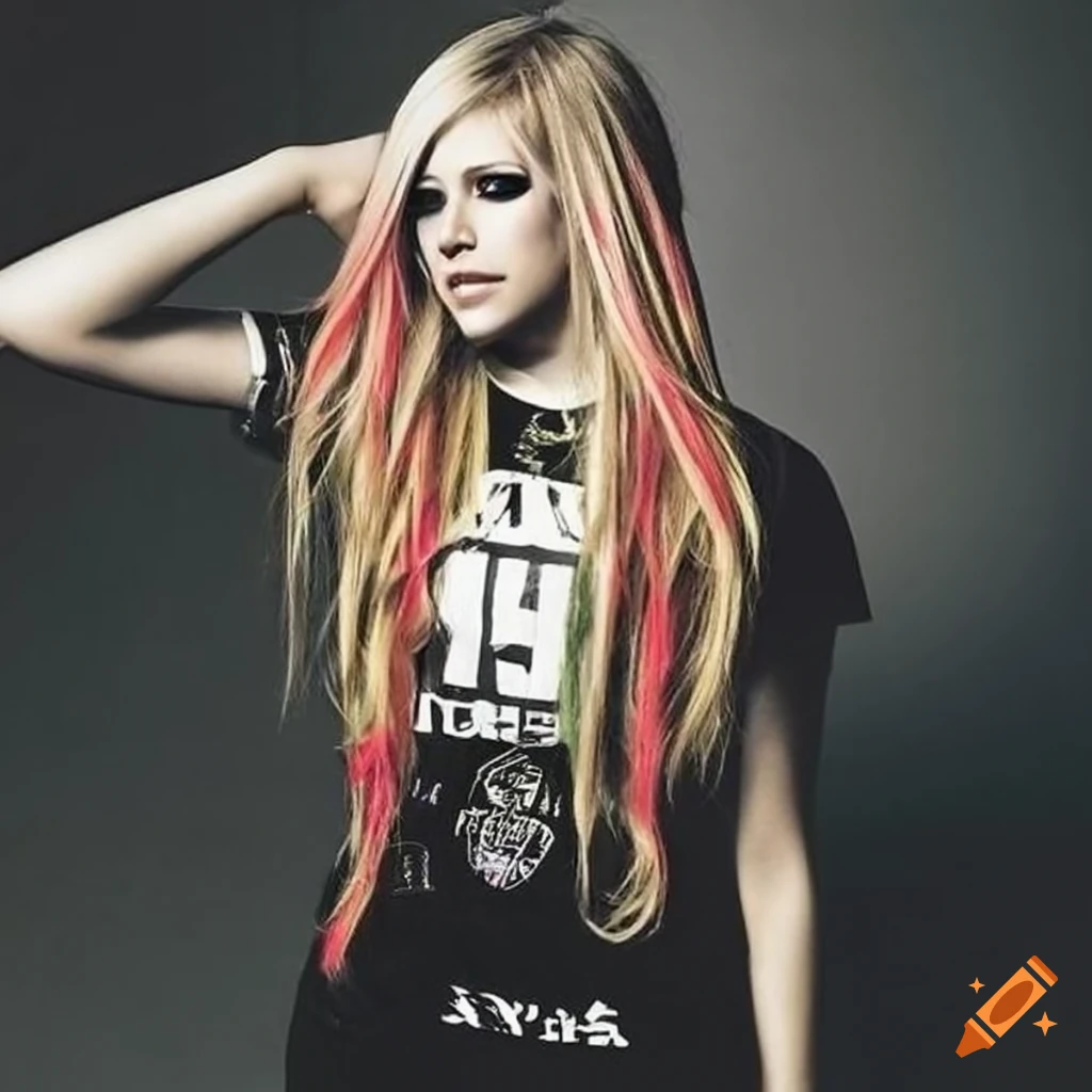 Avril lavigne driving a stick shift car on craiyon