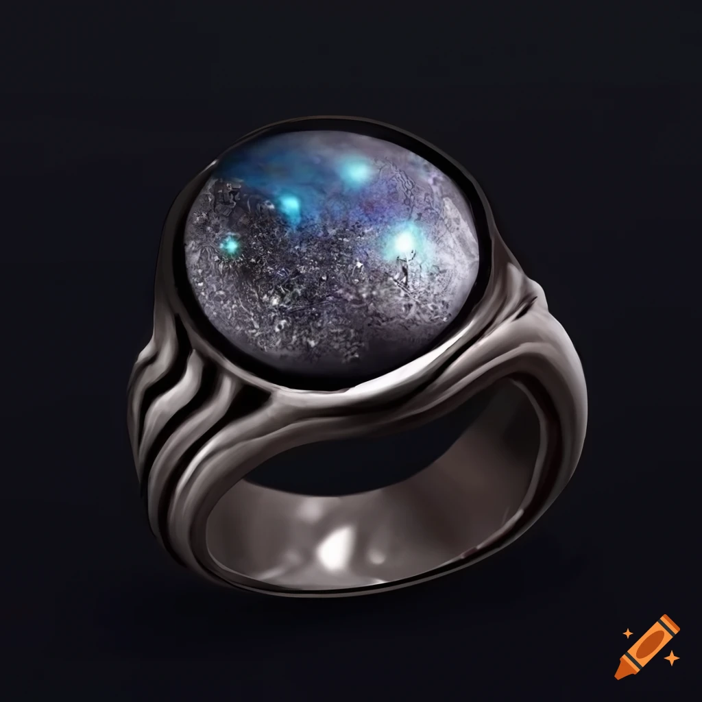 Moon Ring - Genuine Lunar Meteorite Jewelry - Size 8 - TOP METEORITE | eBay