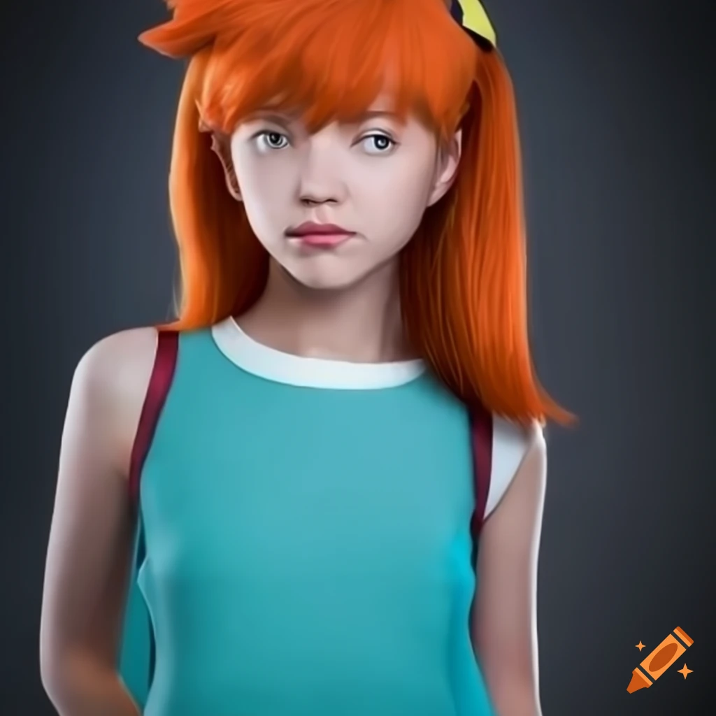 Realistic depiction of misty from pokemon on Craiyon