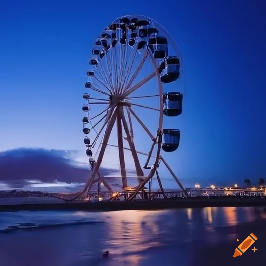 Mission beach giant ferris wheel in san diego on Craiyon