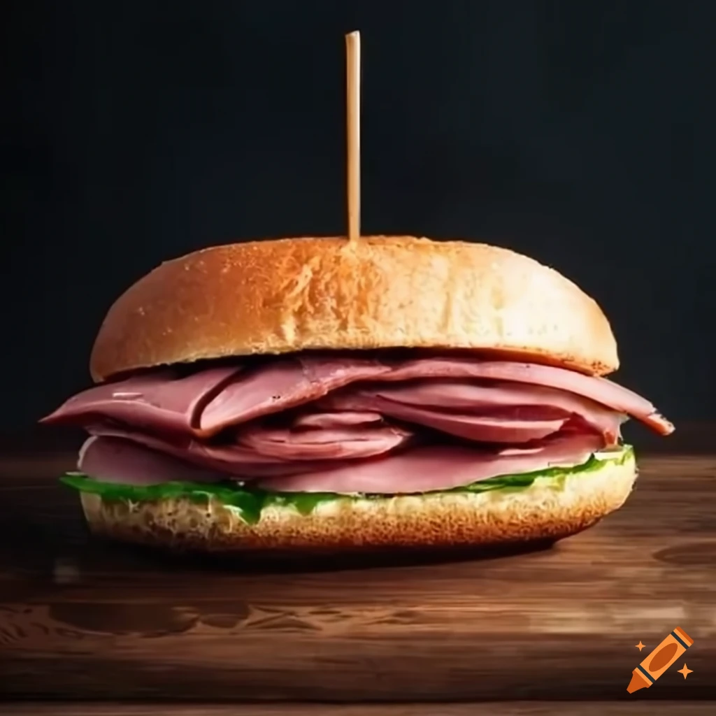 delicious ham sub sandwich